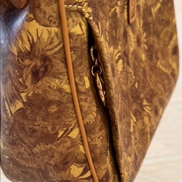 Floral Patterned Brown Shoulder Bag - Picture 6 of 13